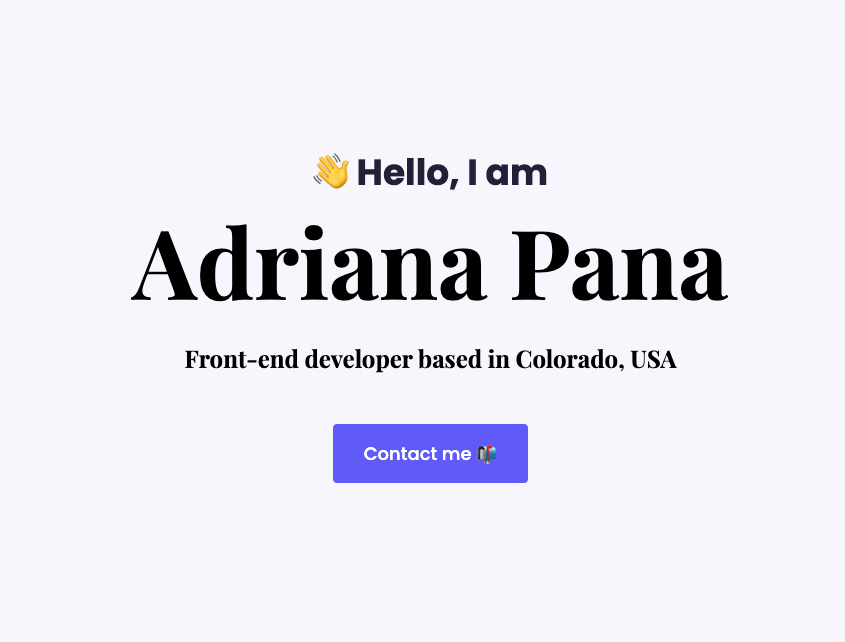 Personal website preview